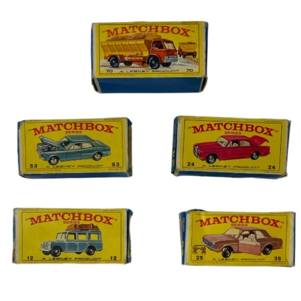 Vintage Die Cast Matchbox Cars 1960’s Original Box Lesney Cars Lot Bundle